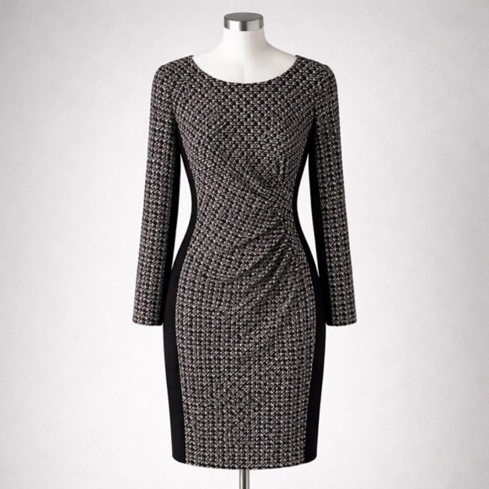 Lauren Ralph Lauren Patterned Long Sleeve Sheath Dress